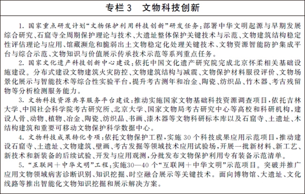 文物保护和科技创新规划